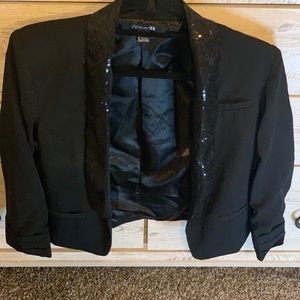 Forever 21 glitter collar blazer